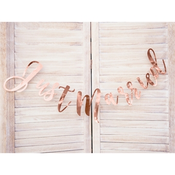 Banner "Just Married" Rose Gold